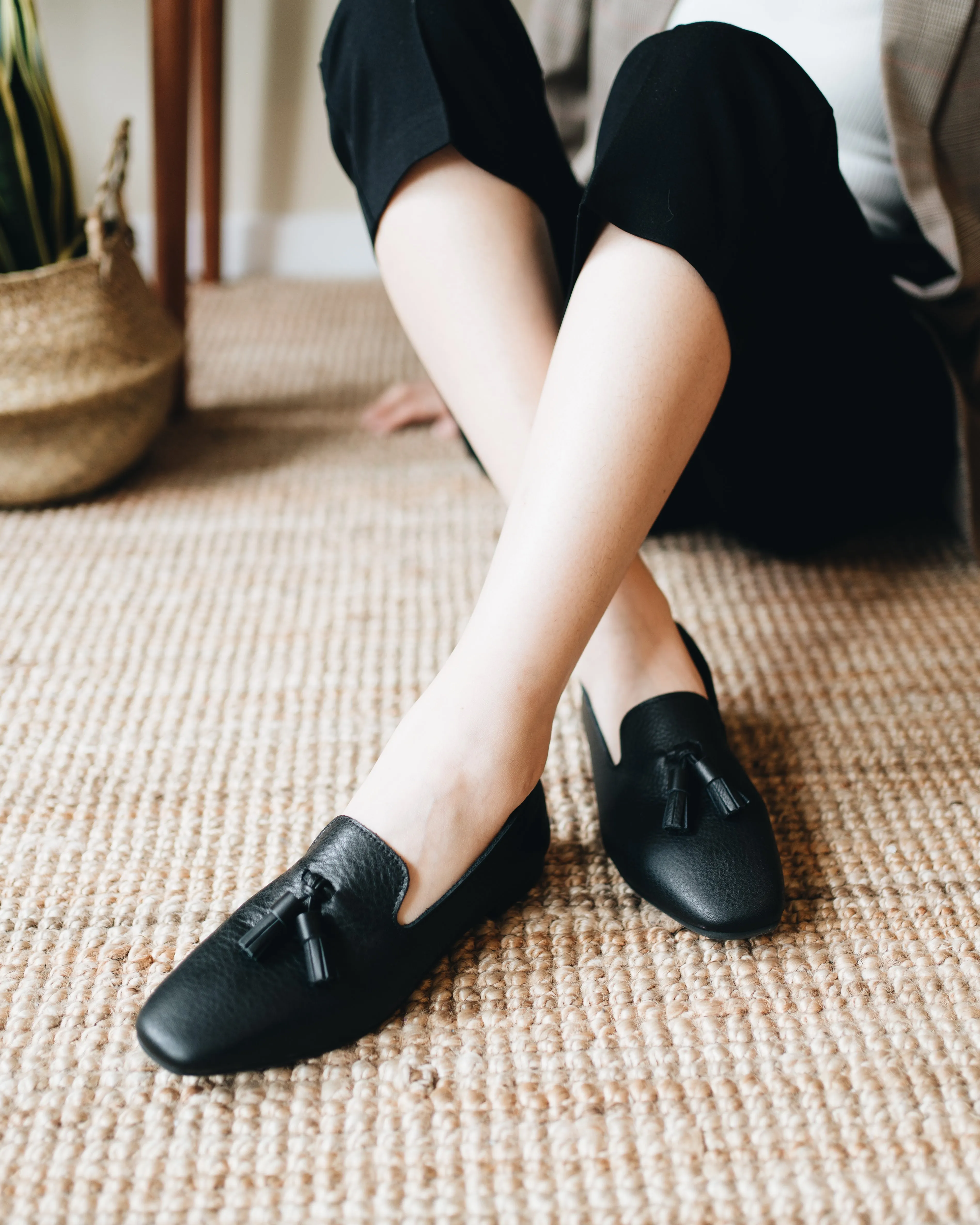 Chunky Loafers With Jeans Sandra Loafers - Leather Black