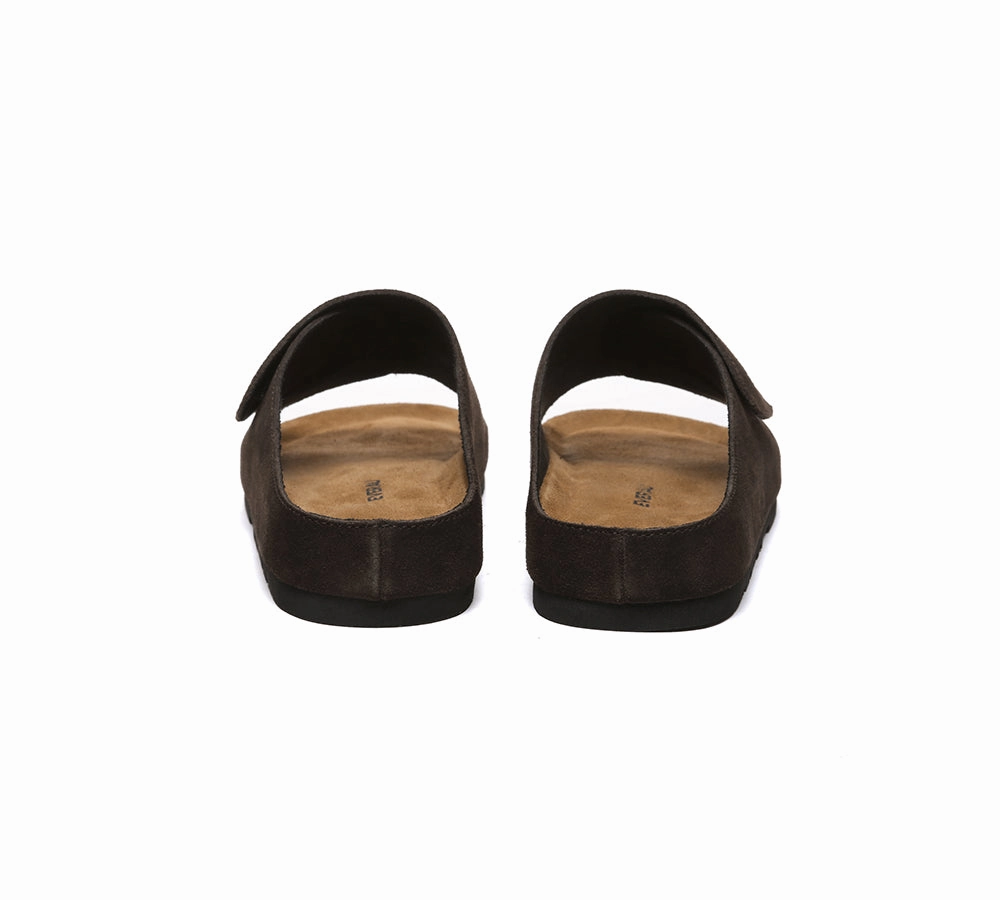 EVERAU Men Adjustable Embossed Slip-on Summer Slides Justice Active Sandals