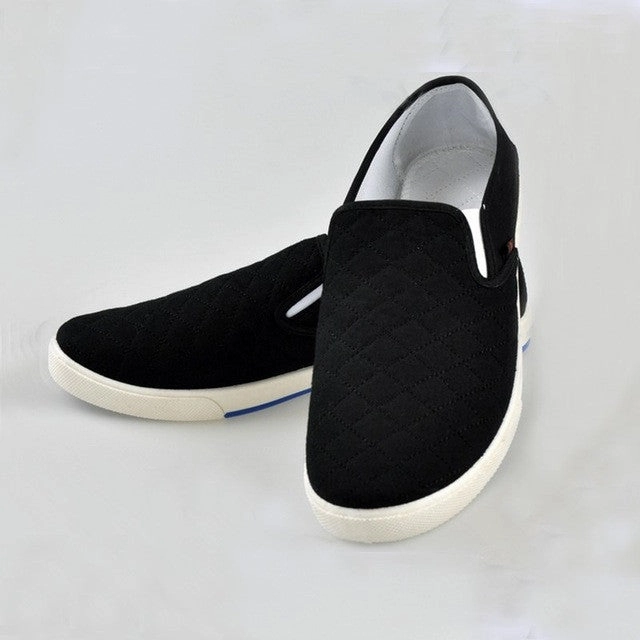 2015 New Wholesale Spring Fashion Men Casual Flats Canvas Driving Slip-on Shoes Comfortable Male Loafers Size 41-44 Cushioned Running Shoes For Flat Feet