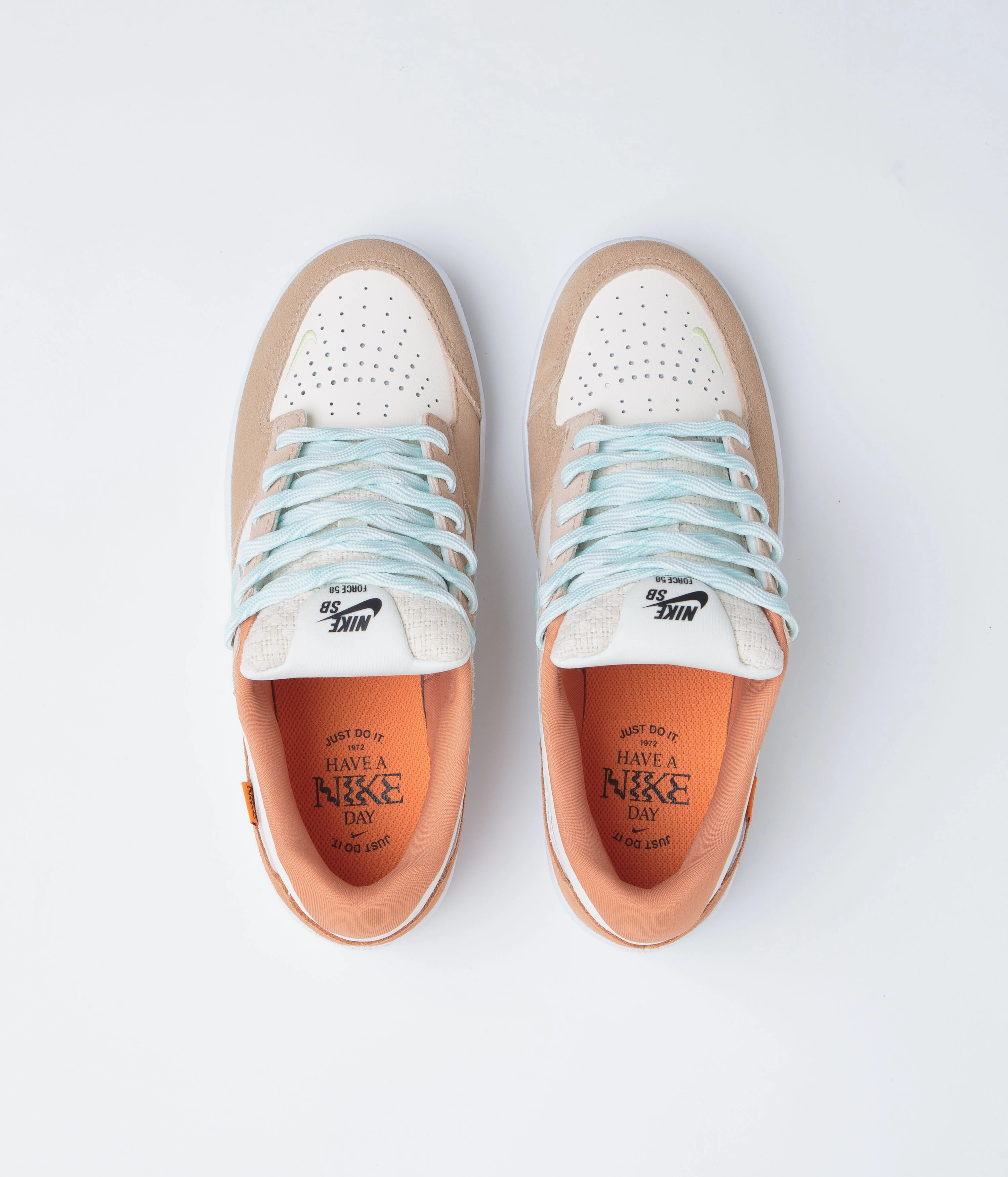 Asics Speed Training Shoes Nike SB Force 58 Shoes - Pale Ivory / Jade Ice - White - Hemp