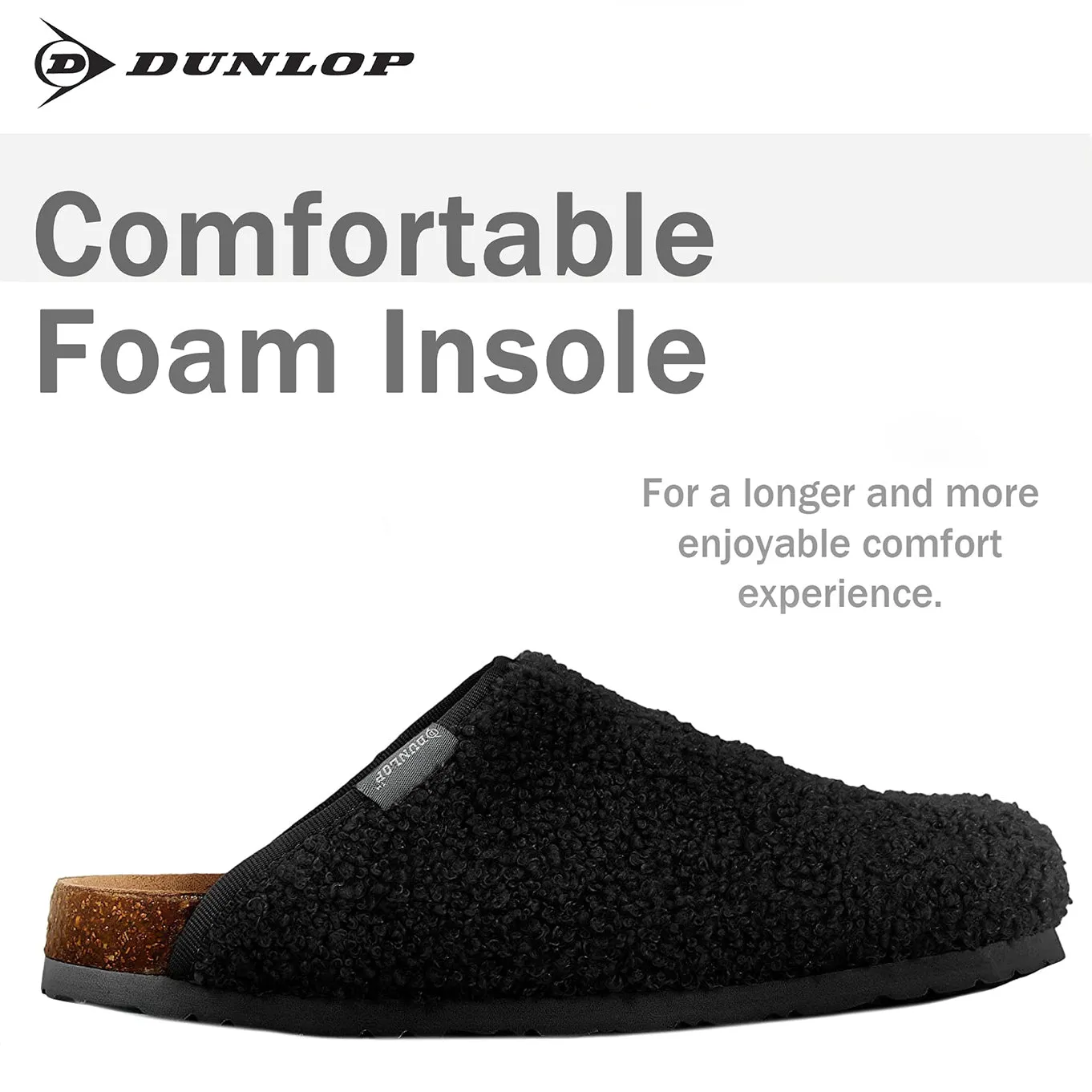 DUNLOP Slippers Warm Fuzzy Slip On Clog Slippers Comfy Mule House Shoes - Womens Tony Bianco Slippers