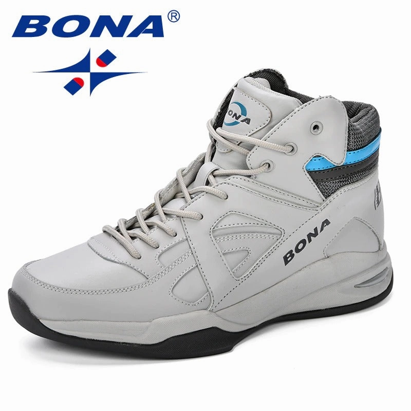 For Flat Feet Shoes BONA Men Basketball Shoes Cow Split Men Shoes Outdoor