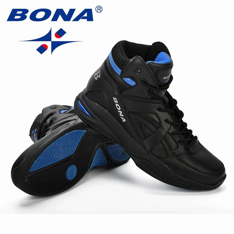 Flat Sole Mtb Shoes BONA Men Basketball Shoes Cow Split Men Shoes Outdoor