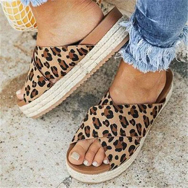 Sexy Leopard Summer Sandals Ruby Slippers Tattoo