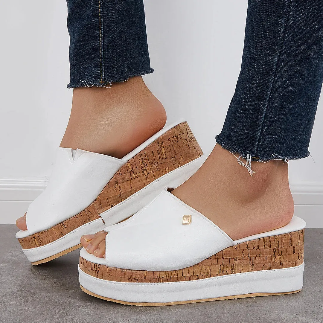 Slippers Look Like Sneakers Shanon - Comfortabele sandalen zonder veters met kurken voetbed Sleehakken met plateau