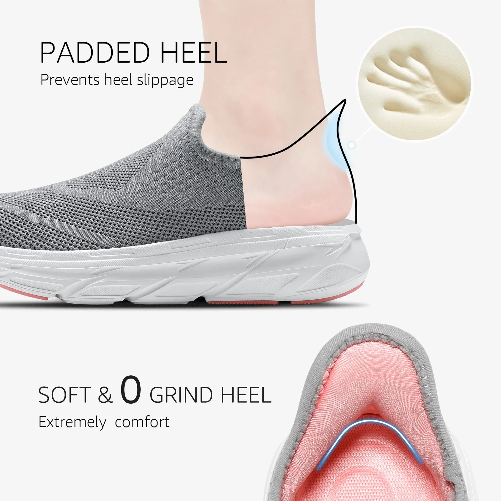 STQ Maternity Walking Shoes Womens Slip on Sneaker Washing Sneakers