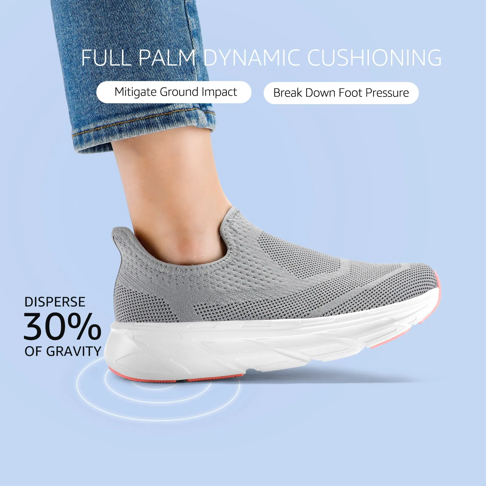 STQ Maternity Walking Shoes Womens Slip on Sneaker Casual Leather Sneakers