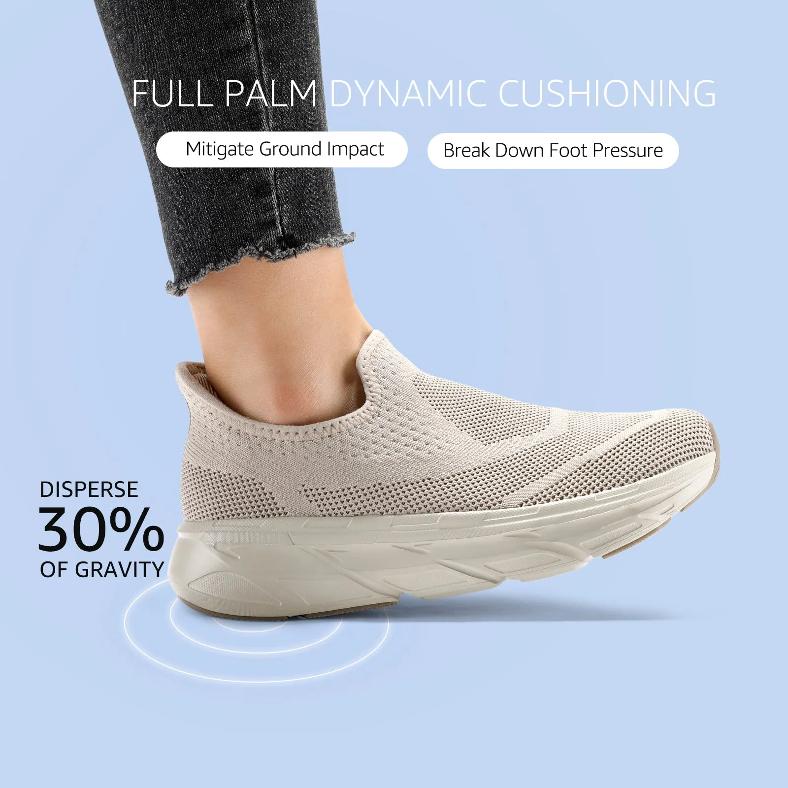 STQ Maternity Walking Shoes Womens Slip on Sneaker Djokovic Sneakers