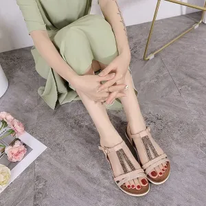 Glass Slippers Battle Cats Shoes Women Sandals Flat Non-slip Summer Holiday Beach Shoes     3629