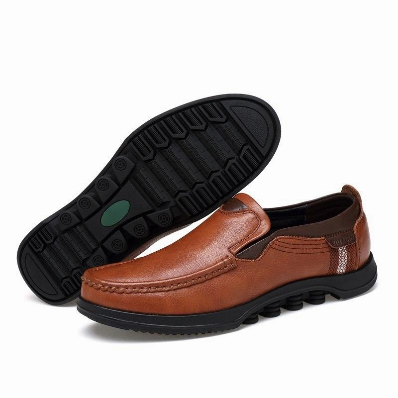 Heel Shoes Shoes - Plus Size Top Men Genuine Leather Flat Comfy Shoes