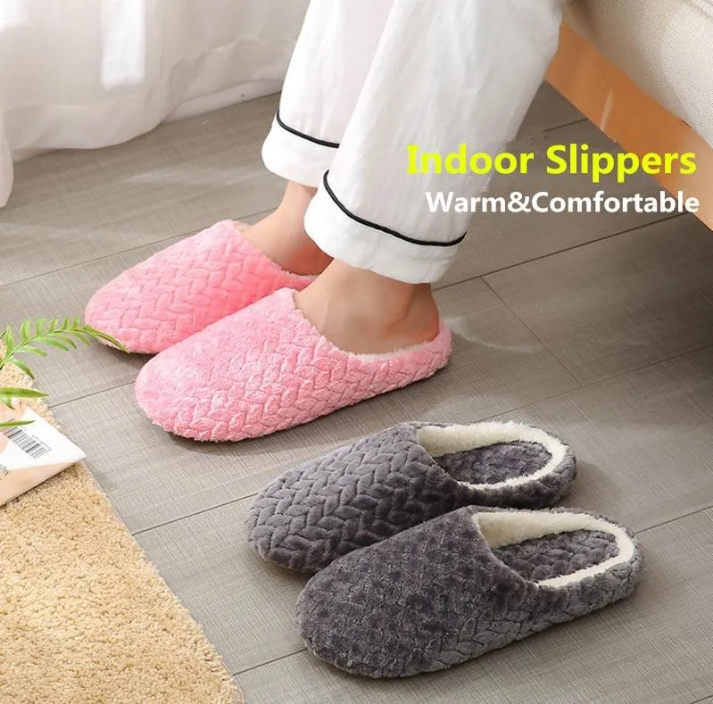 Christmas Ladies Slippers Womens's plush warm house shoes anti-slip wtinter indoor slippers closed toe