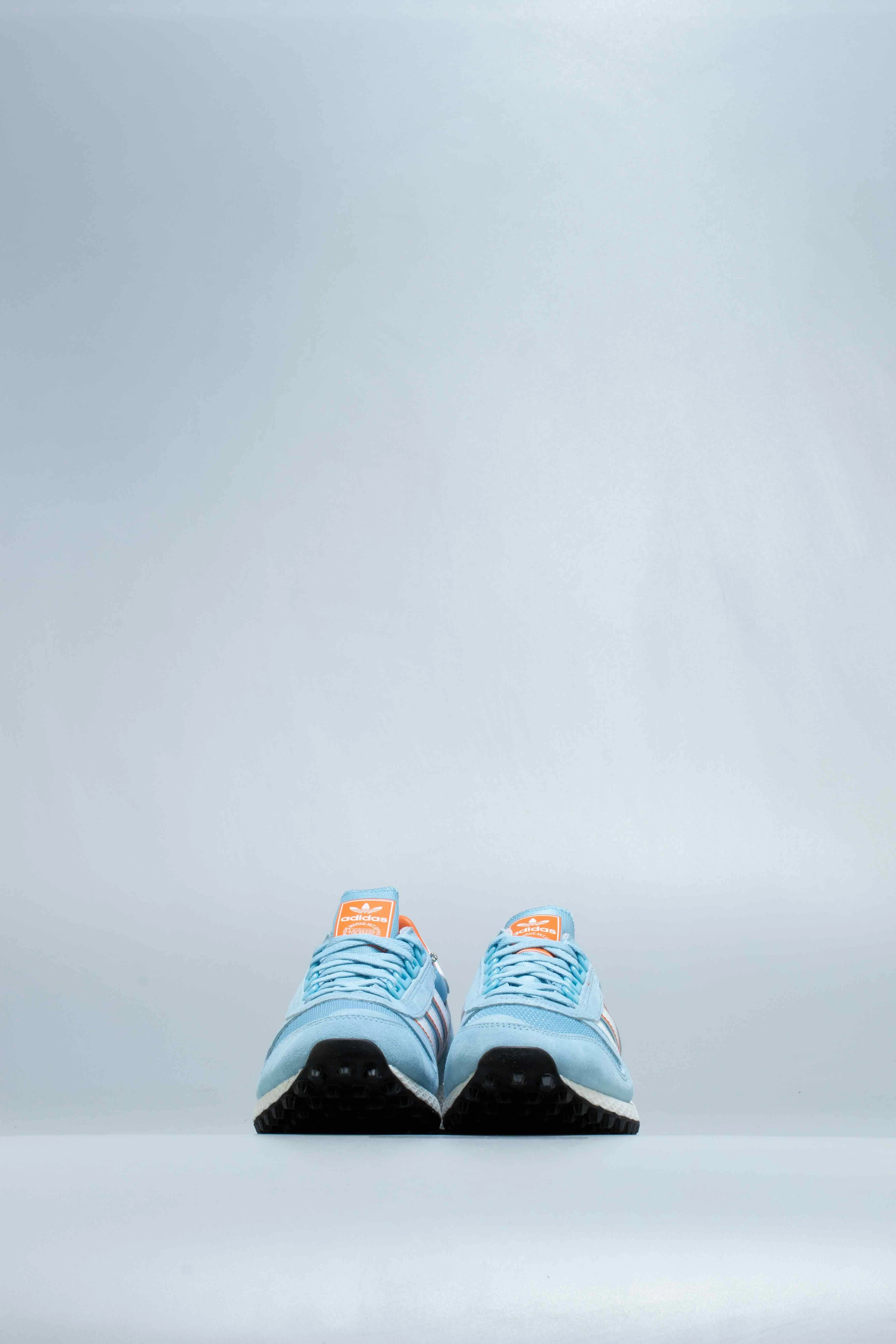 Adidas Forum Low Classic Shoes Silverbirch Spzl Mens Lifestyle Shoe - Clear Blue/Cloud White/Orange