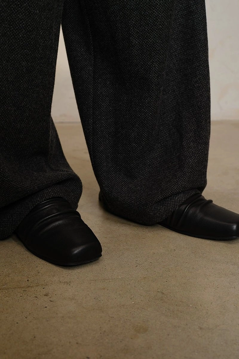 Redfoot Slippers Wrinkled Leather Slippers