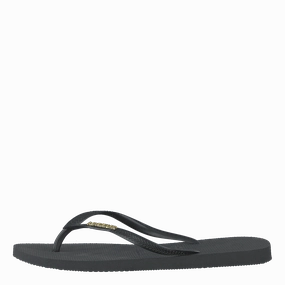 Best Reef Flip Flops Slim Logo Metallic Black