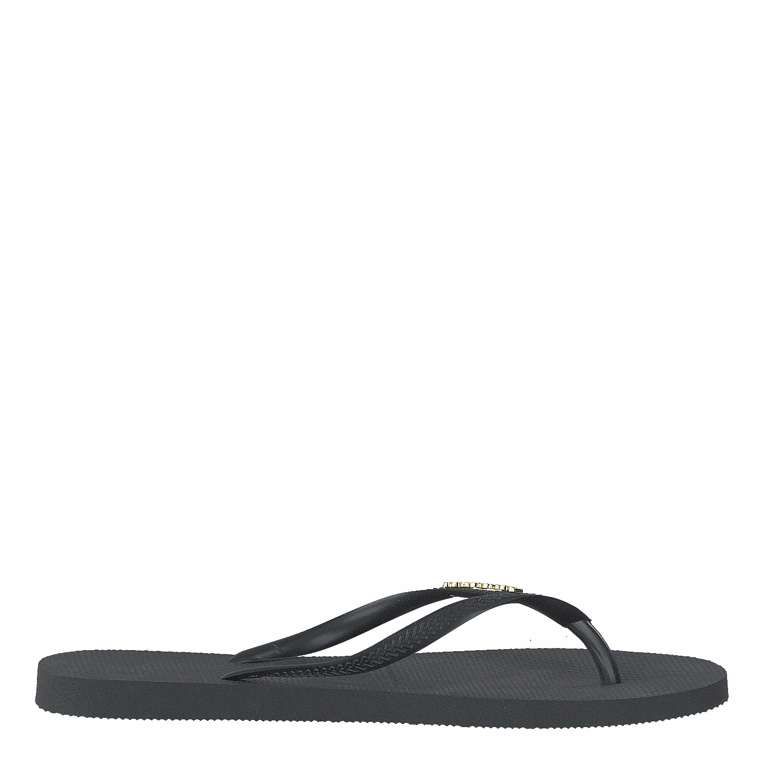 Slim Logo Metallic Black Uggs Flip Flops