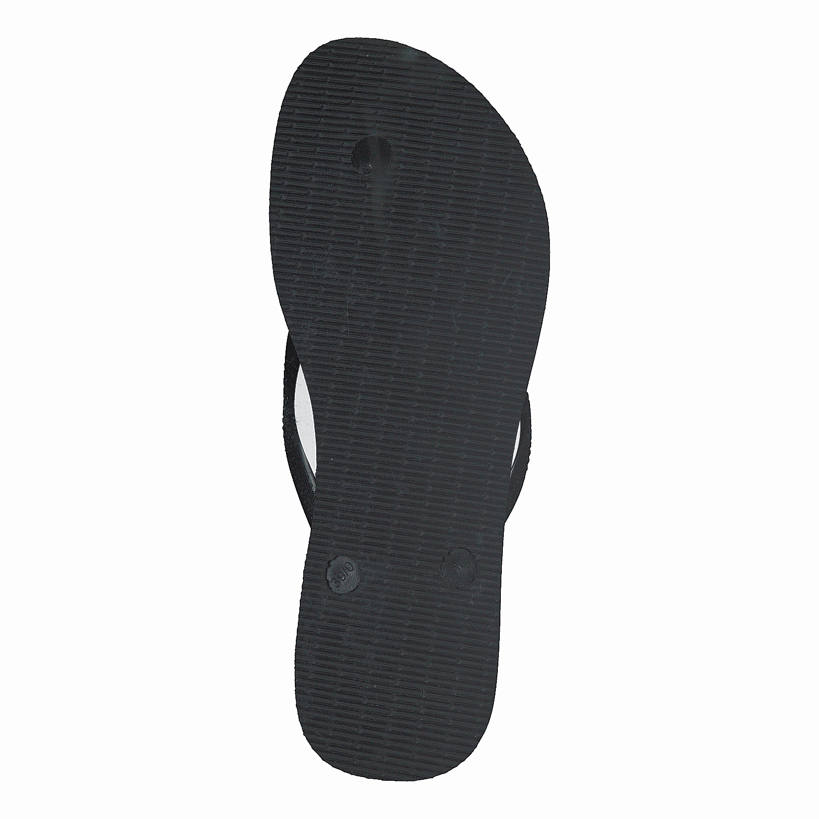 Slim Logo Metallic Black Custom Flip Flops No Minimum