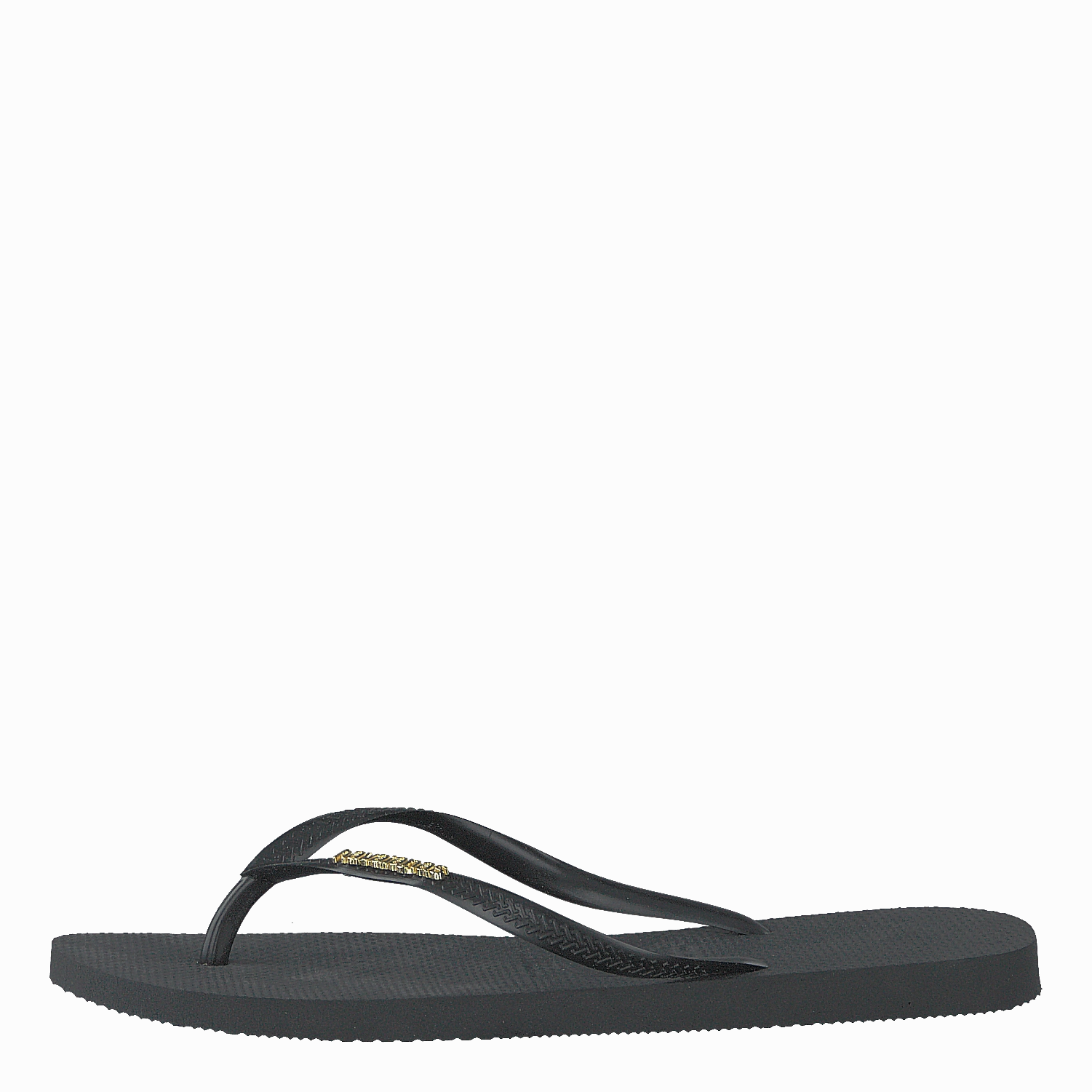 Jungle Flip Flops Slim Logo Metallic Black