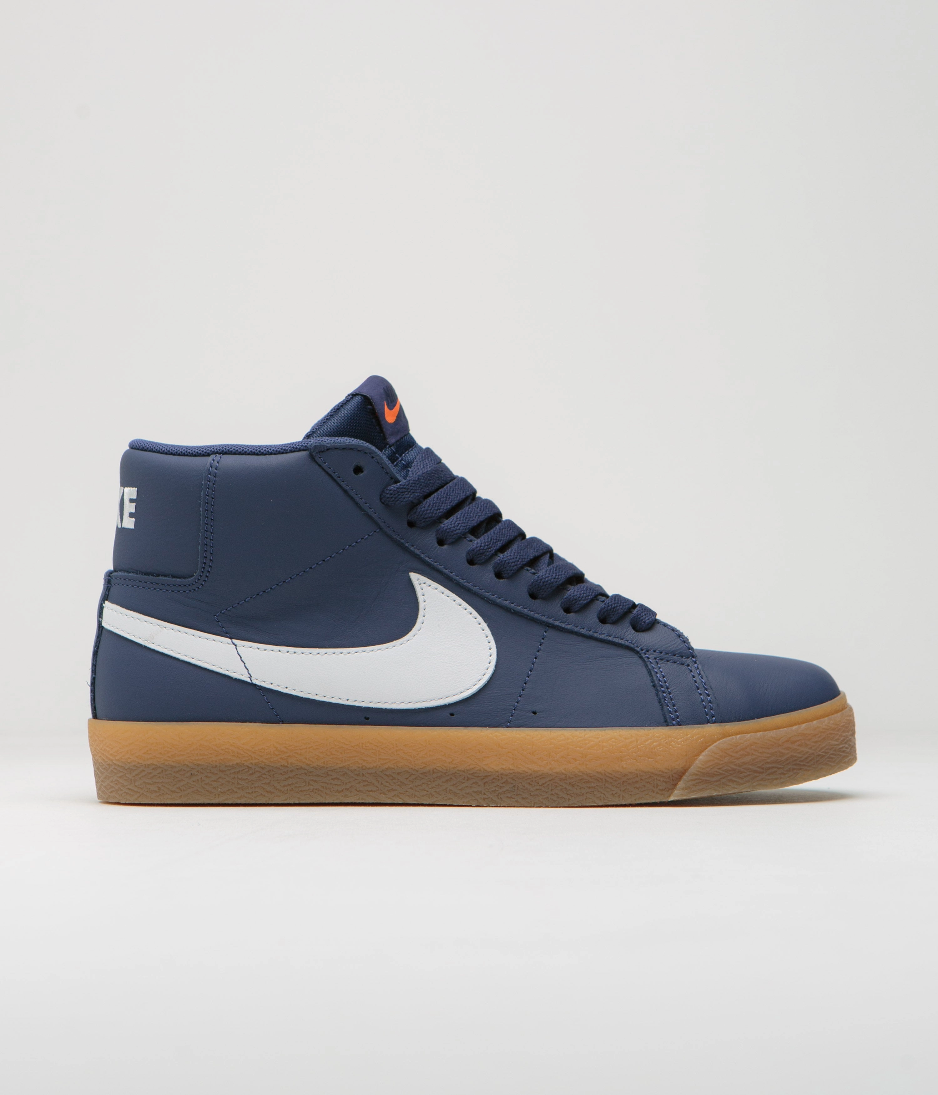 Nike SB Orange Label Blazer Mid Shoes - Navy / White - Navy - Gum Light Brown Asics Fuzex Rush Running Shoe