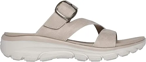 Skechers Women's Easy Going-Slide Sandal Flip Flops With Fake Feet