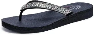 Skechers Women's Meditation-Lotus Bae Flip-Flop Slim Animal Flip Flops