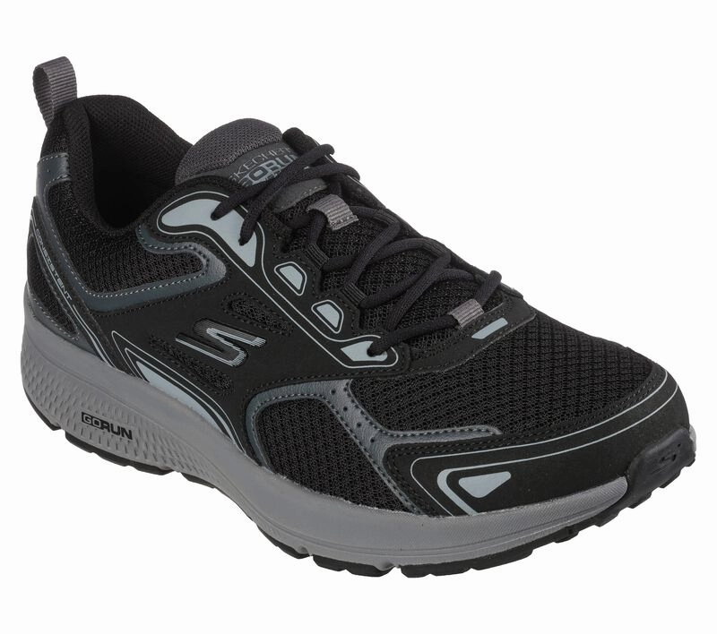 Low Arch Running Shoes Skechers Men GOrun Consistent 220034 (BLACK / GRAY)