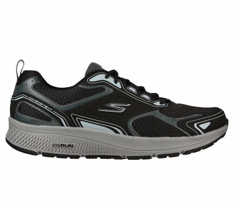 Skechers Men GOrun Consistent 220034 (BLACK / GRAY) Ghost Running Shoes