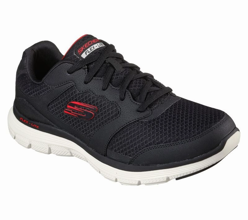 SKECHERS MEN'S FLEX ADVANTAGE 4.0 #232225 BKRD Best Running Shoes For Older
