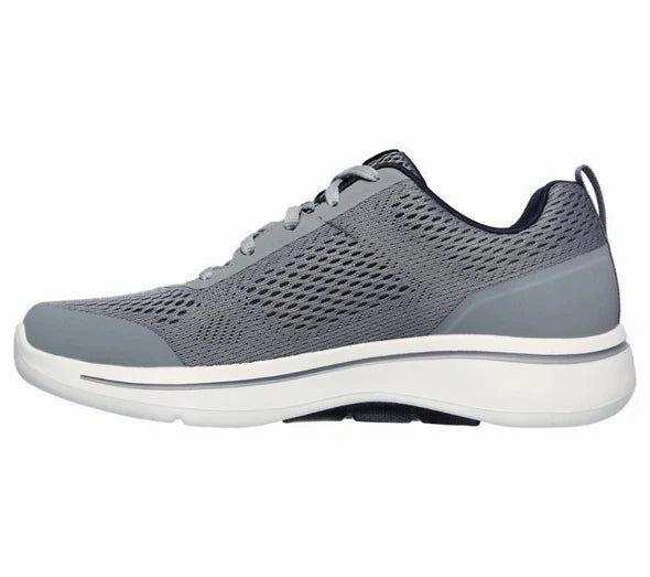 Best Running Shoes Big Skechers Men's GO WALK ARCH FIT IDYLLIC - 216116 Extra Wide Fit Grey/Navy