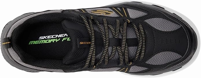 Skechers Men's Stamina at Upper Stitch Sneaker Black/Charcoal Most Popular Sneakers