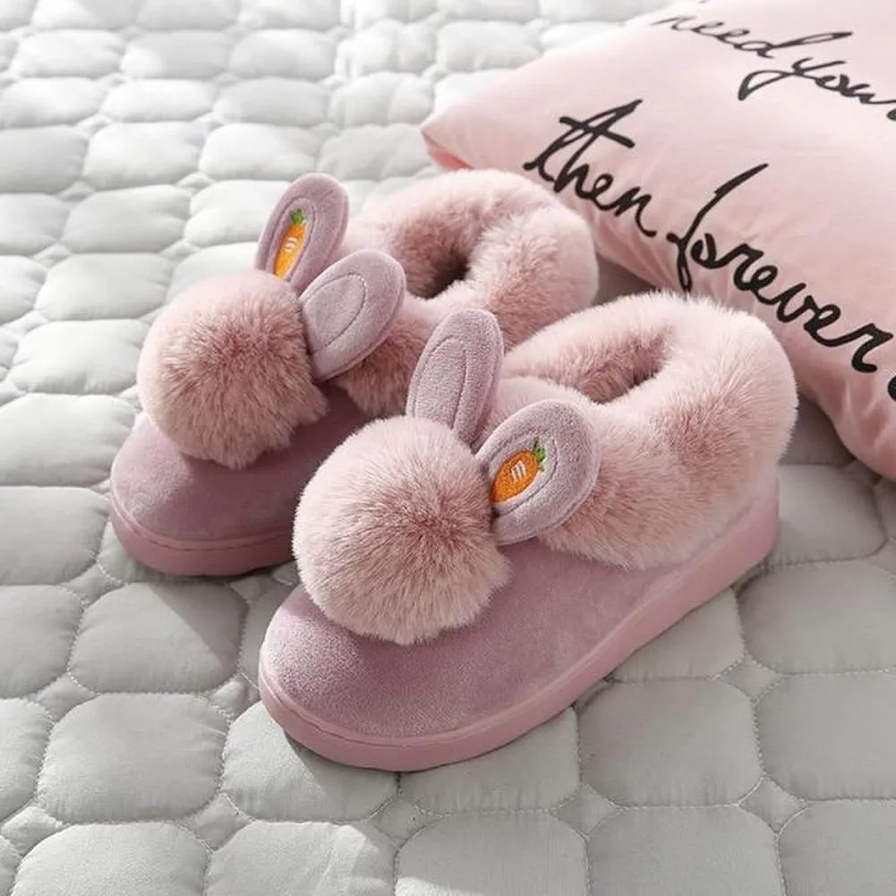 Pregnancy Slippers Sky Madrid Rabbit Ear Plush Slippers