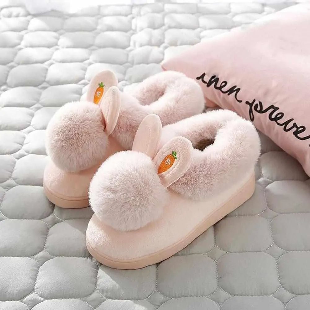 Wendy Slippers Sky Madrid Rabbit Ear Plush Slippers