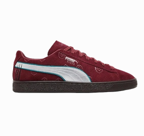 Puma Men's One Piece Suede Shanks Shoes - Burgundy Mc Shan Puma Shoes