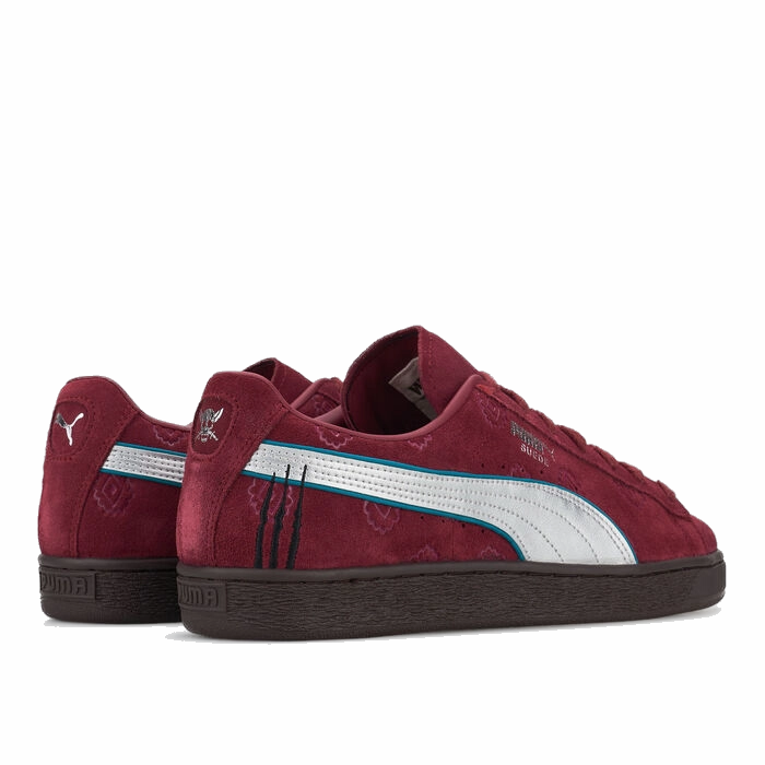 Puma Men's One Piece Suede Shanks Shoes - Burgundy Playstation Puma Shoes