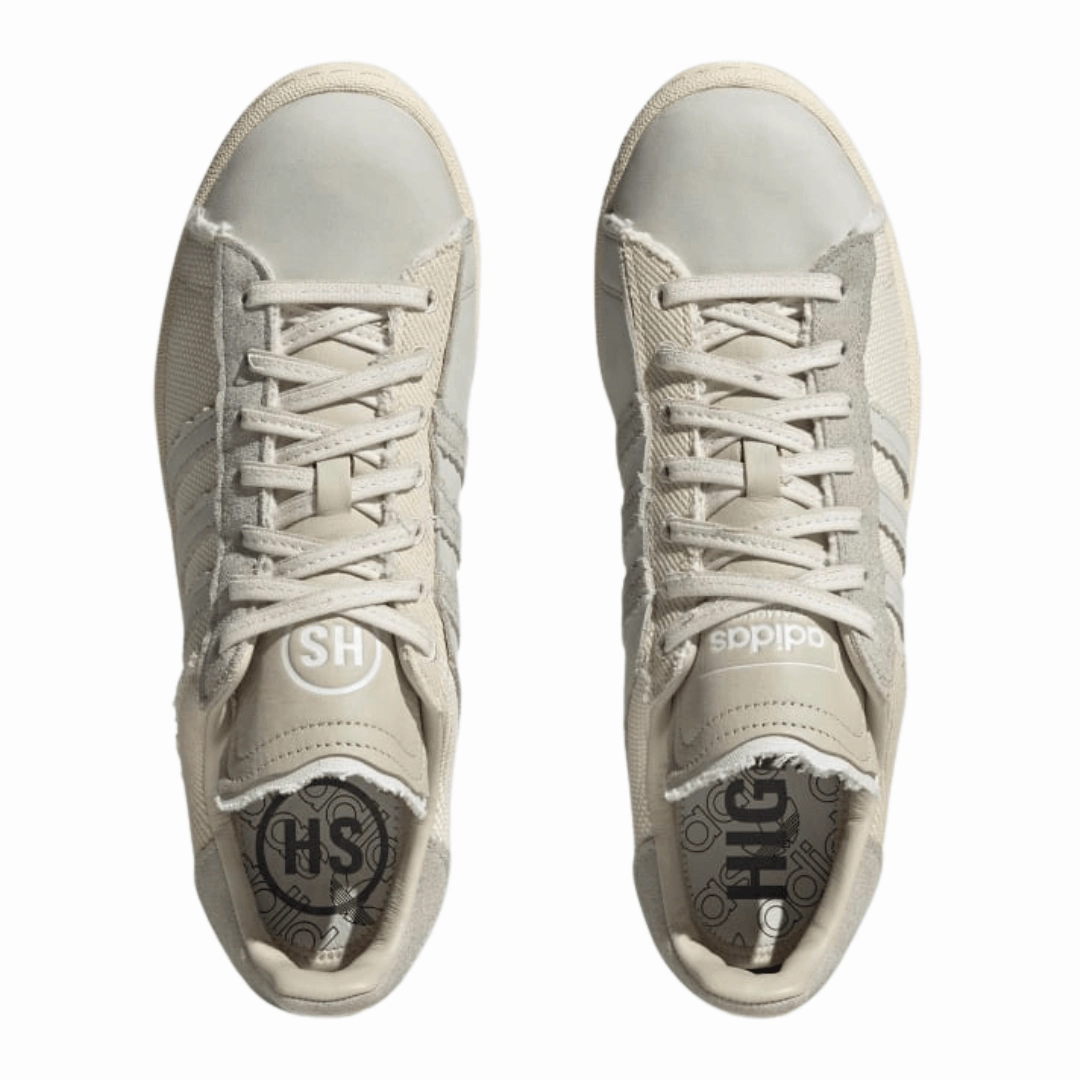 Adidas - Men's Highsnobiety x Campus 'HIGHArt' - Crystal White / White Tint / Chalk White Adidas Wing Shoe