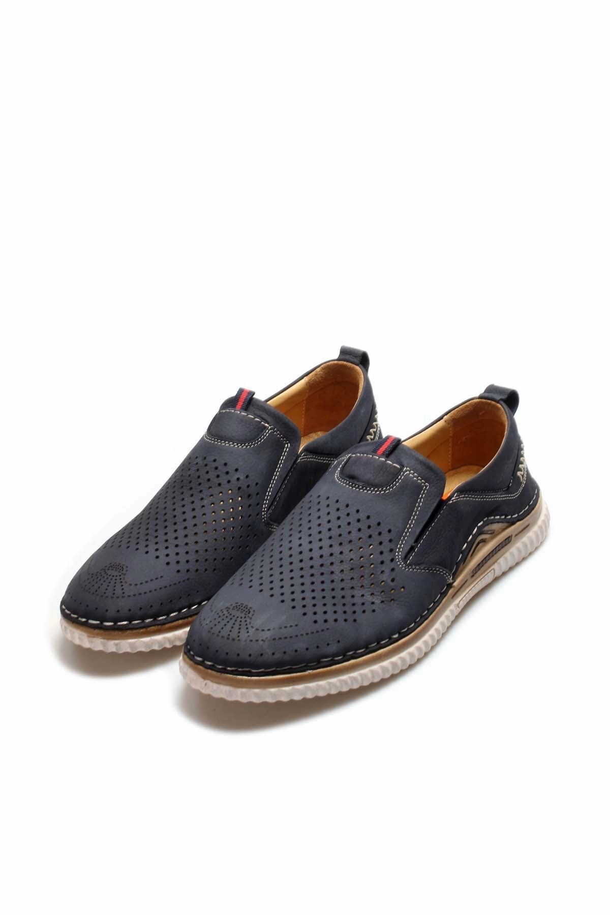 Shacrelite Moc Casual Shoes FST Genuine Leather Men's Casual Shoes 662MA45 Navy Nubuck - Belleville