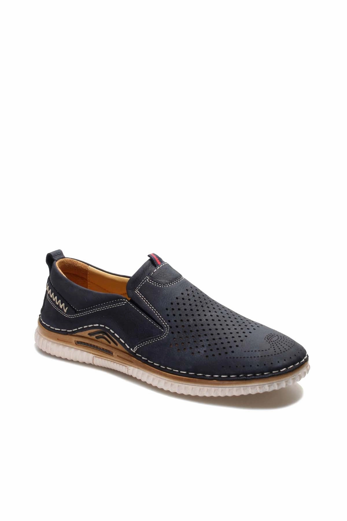 Club Casual Slip-on Golf Shoe FST Genuine Leather Men's Casual Shoes 662MA45 Navy Nubuck - Belleville