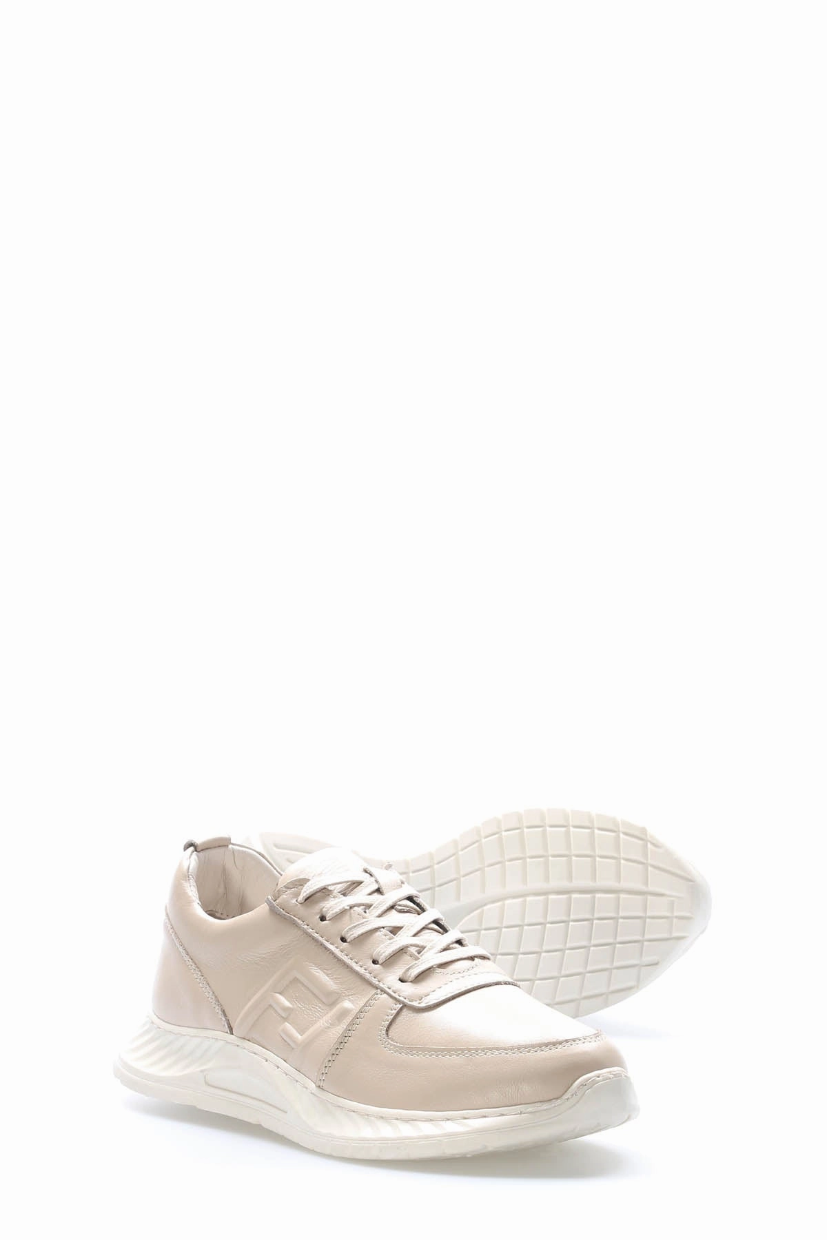 FST Genuine Leather Women's Casual Shoes 583ZA2502 Beige - Brighton Wool Casual Shoes