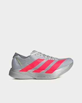 Adizero Adios Pro 4 Silver Metallic / Lucid Red / Grey Running Shoes Adidas Running Shoes Under 100 Euros