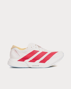 Adizero EVO SL Off White / Semi Lucid Red / Clear Sky Running Shoes Chrome Adidas Shoes