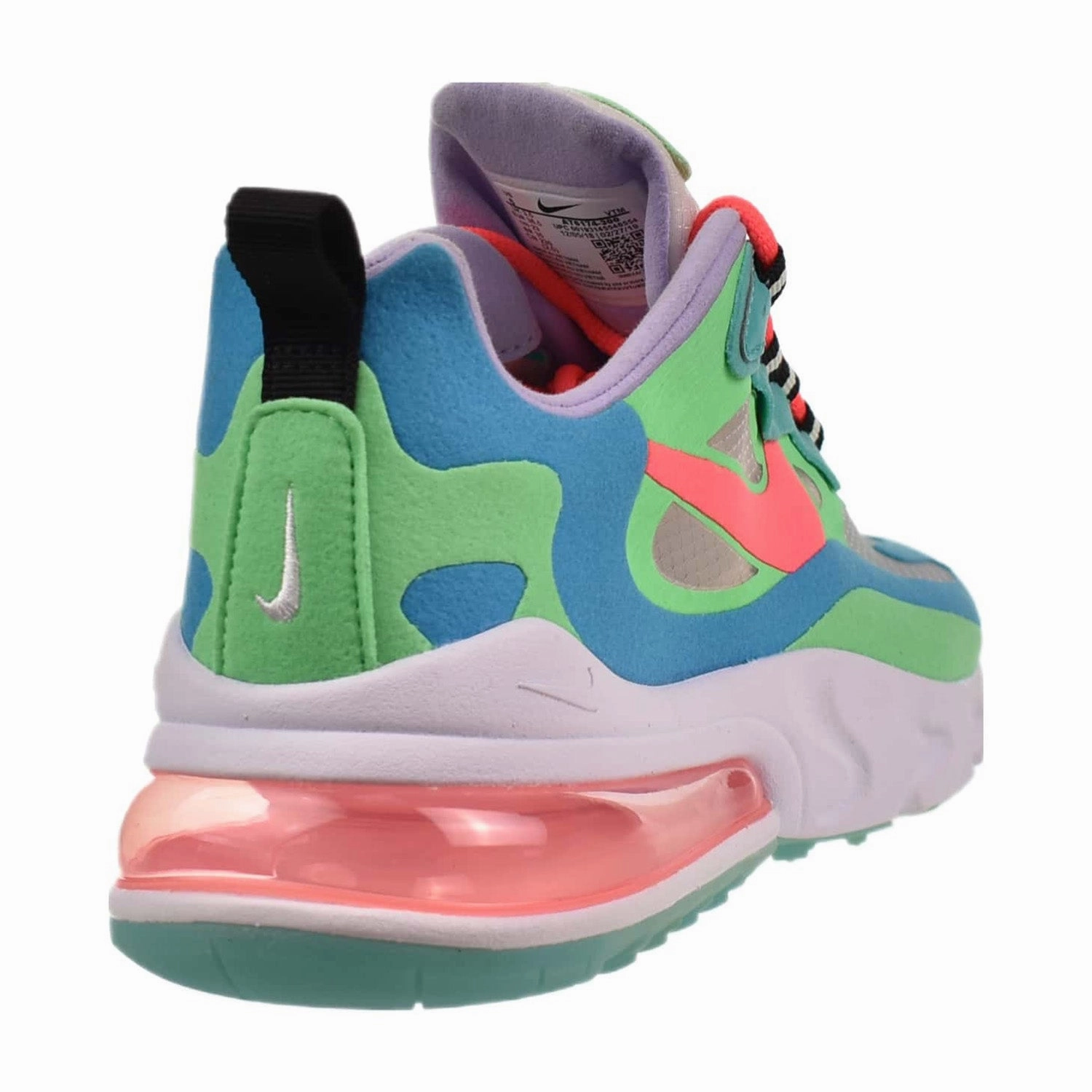 Nike Air Max 270 React "Psychedelic Movement" Women's Shoes Electro Green-Blue Asics Treadmill Shoes