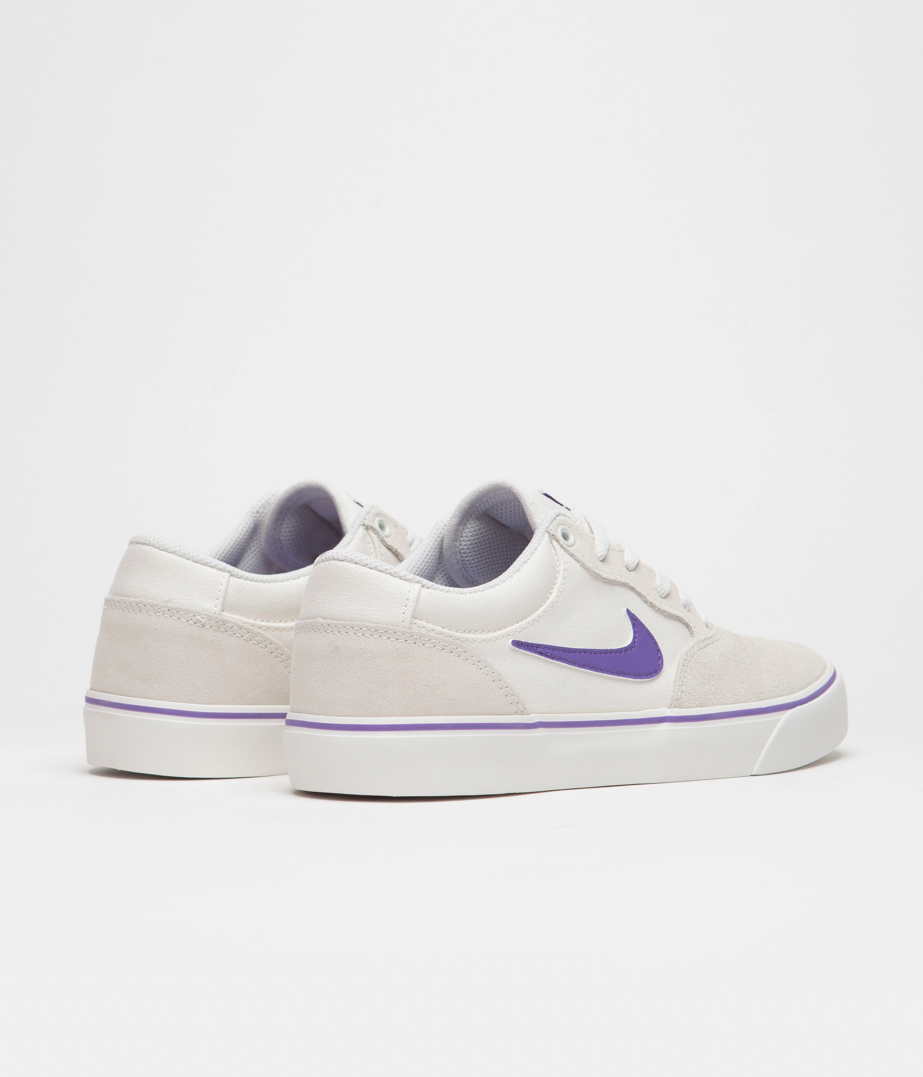 Nike SB Chron 2 Shoes - Summit White / Action Grape - Summit White Asics Gel Shoes For Flat Feet