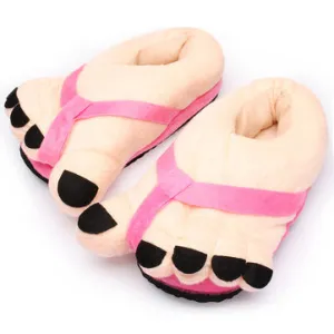 Slippers Novelty Big Toe Home Indoor Cotton Shoe Ballerina Slippers Drawing