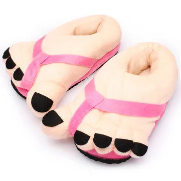 Dusty Slippers Slippers Novelty Big Toe Home Indoor Cotton Shoe