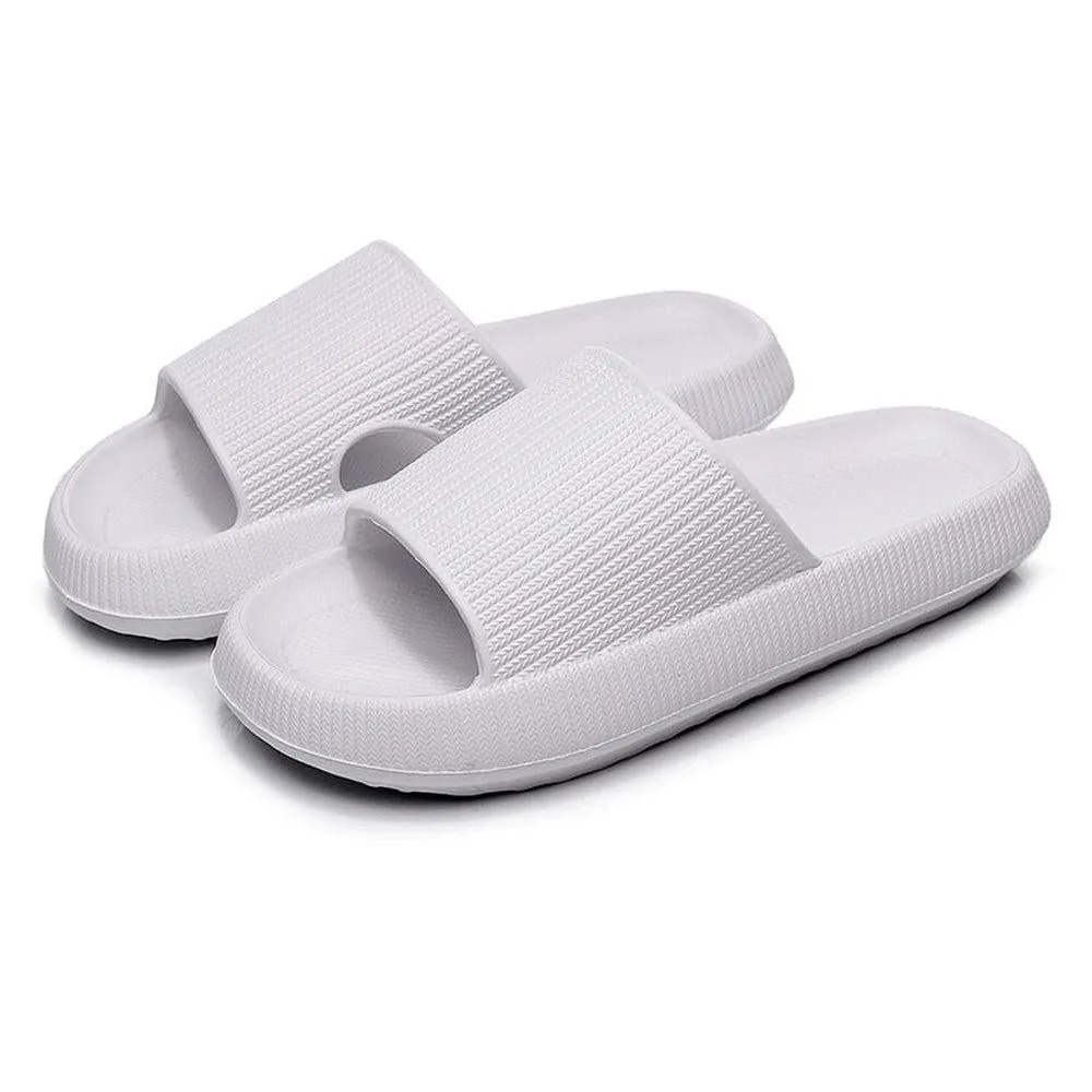 Thick Platform Cloud Slippers Unisex Polish Slippers Leather