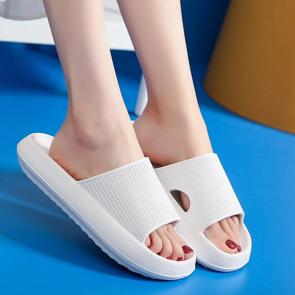 Thick Platform Cloud Slippers Unisex Socks Slippers With Grips