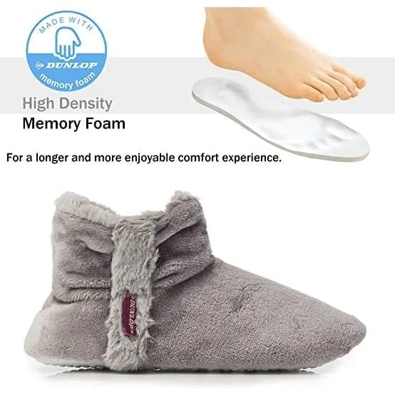 Funny House Slippers Dunlop Bootie Ankle Slippers Memory Foam Indoor Outdoor Shoes for Women