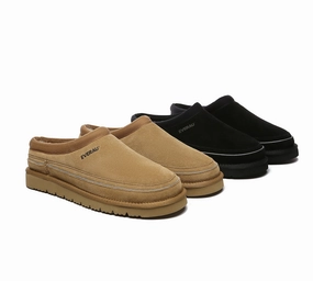 Sock Slippers EVERAU UGG Slippers Men Sheepskin Wool Casual Skaftafell