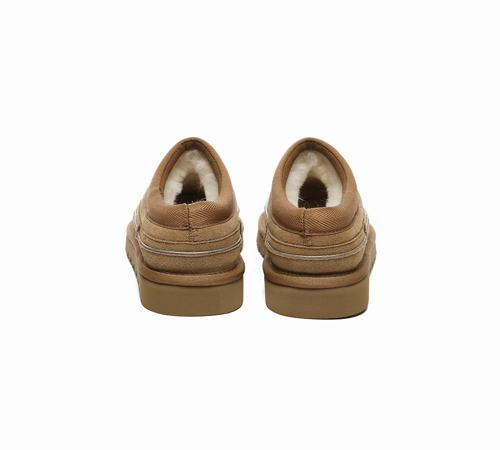 Reflexology Slippers EVERAU UGG Slippers Men Sheepskin Wool Casual Skaftafell