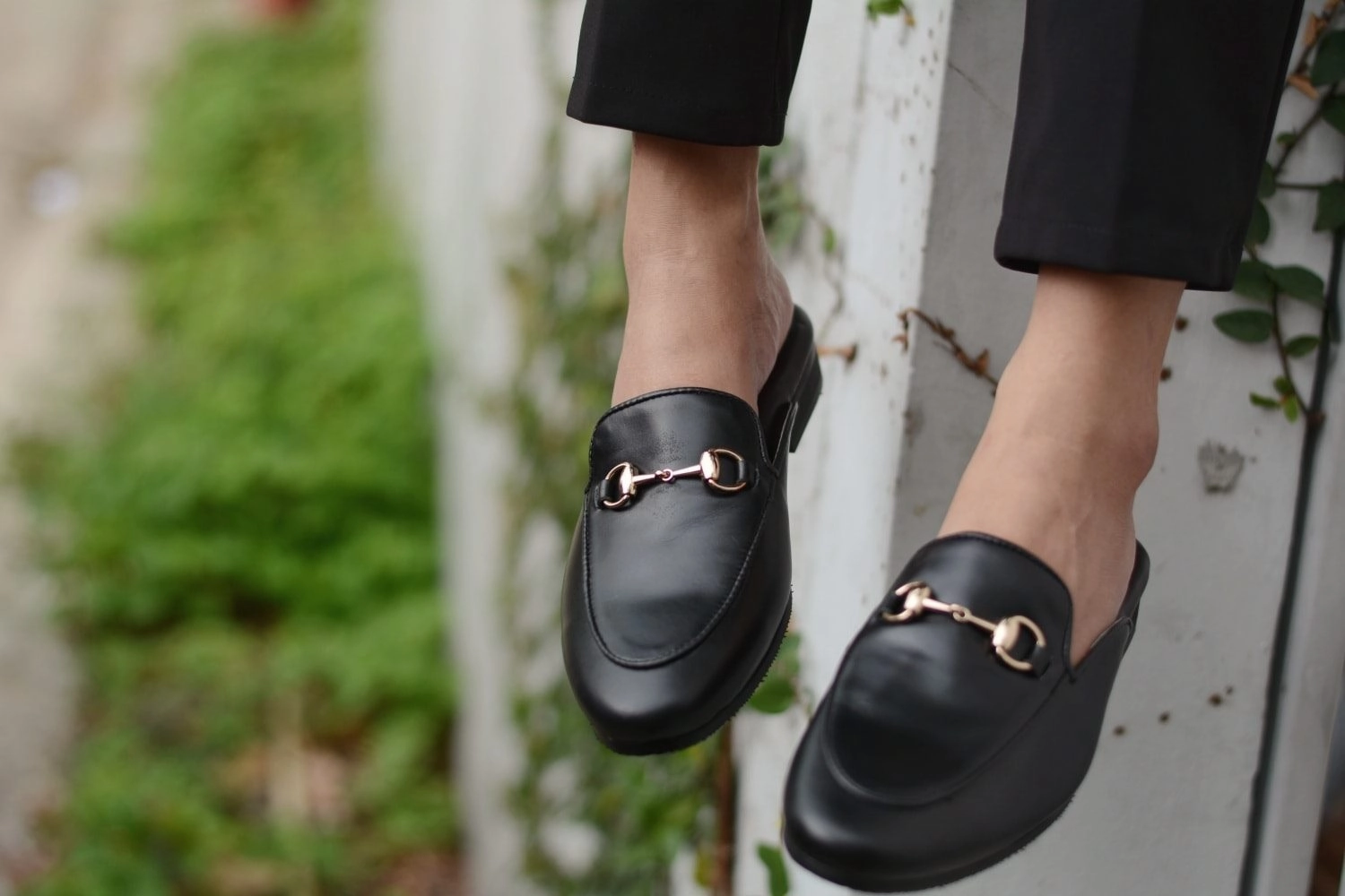 Free Pattern Slippers 701 Slipper Horsebit Matt Black