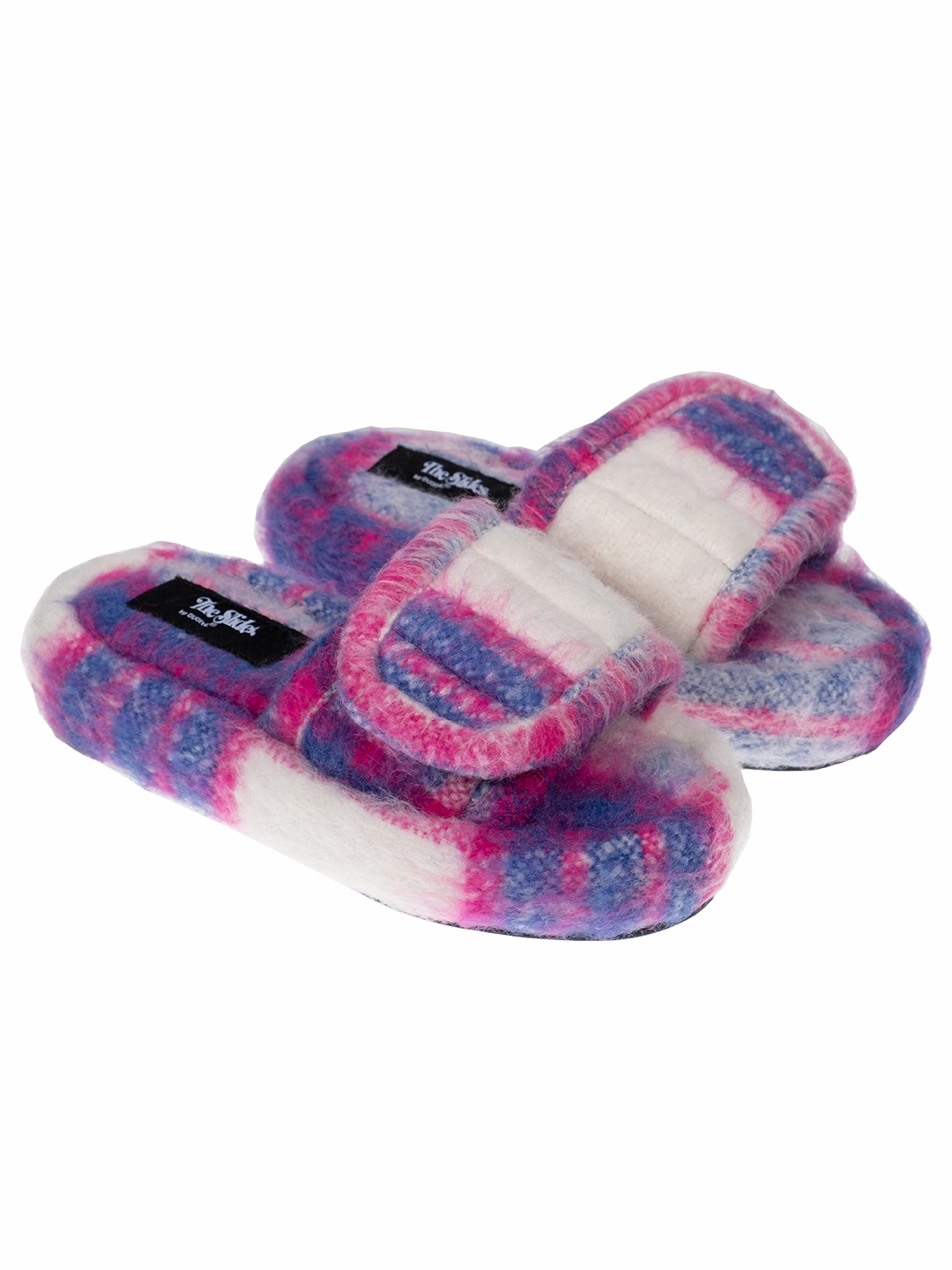 The Checked Wool Slides. Mudd Slippers